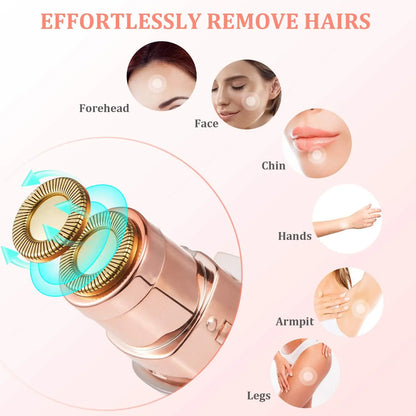 Portable 2 in 1 Electric Epilator Eyebrow Trimmer