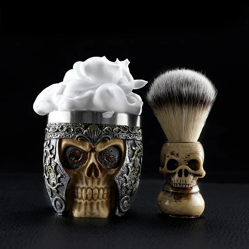 Skull Beard Brush Set