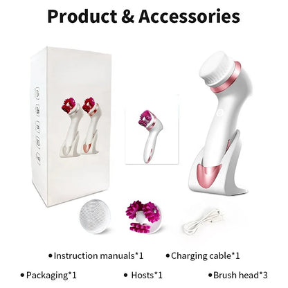 3 in 1 Electric Facial Cleansing Brush Device