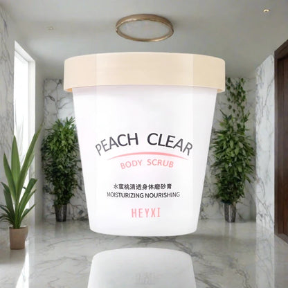 Peach Scented Sea Salt  Exfoliating Body Scrub