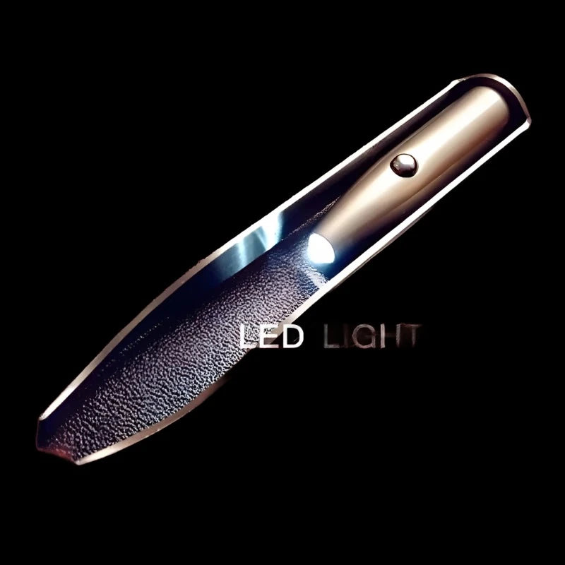 1 pc Portable Stainless Steel Tweezer With LED Light