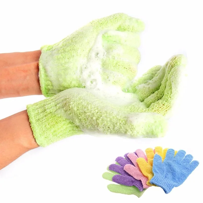 (ONE) Set of Body Scrub SPA Foam Gloves