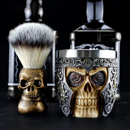 Skull Beard Brush Set