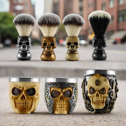 Skull Beard Brush Set