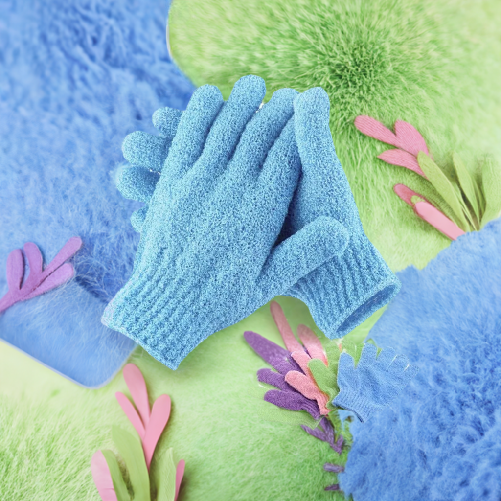 (ONE) Set of Body Scrub SPA Foam Gloves